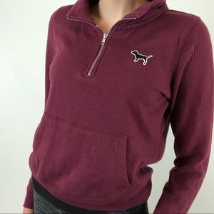 Maroon PINK sweatshirt quarter zip!💜